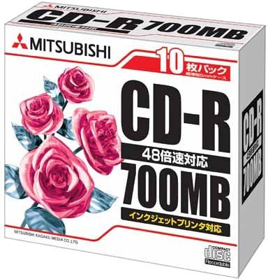 （まとめ買い） 三菱化学メディア CD-R(Data)P-Cyanine SR80PP10 【×5】