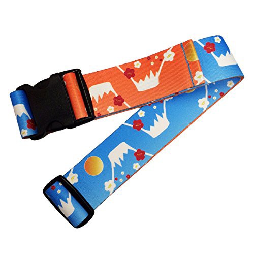 【送料無料】日本エイテックス ウエ ストポイント 鞄帯 スーツケースベルト 和柄 水色富士山 WPJ-107
