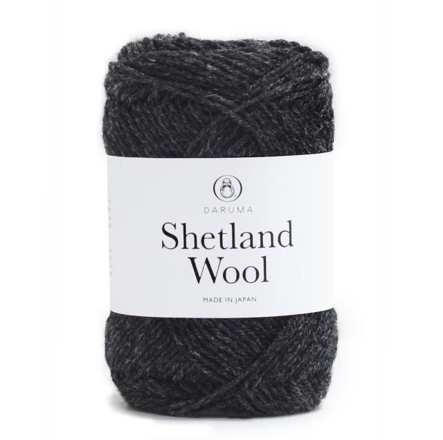 横田(Yokota) DARUMA シェットランドウール 毛糸 合太 col.9 ブラック 系 50g 約136m 5玉セット 6380