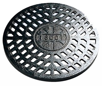 マンホール 鋳鉄製雨水格子蓋 耐圧2ｔ 300型(直径328mm) F300K(穴あり） アロン化成