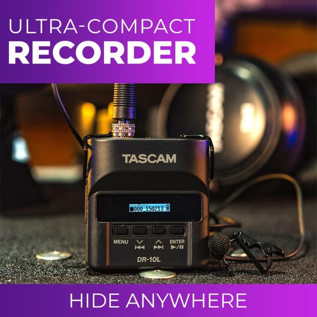 TASCAM(タスカム) DR-10L ピンマイクレコーダー 黒 Youtube 音声 TASCAM(タスカム) DR-10L ピンマイクレコーダー 黒 Youtube 音声