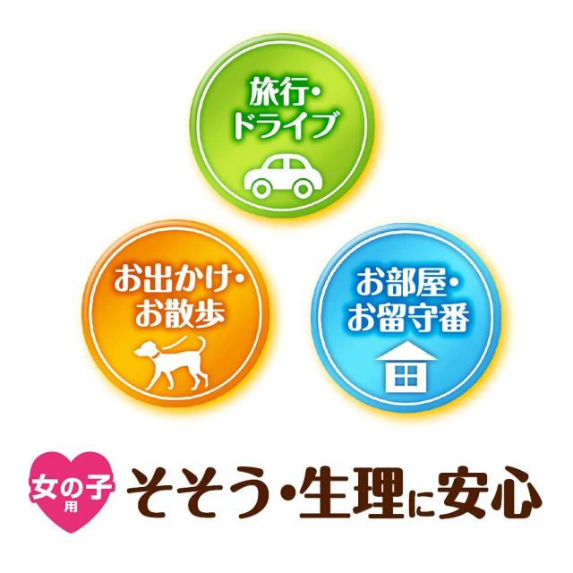 マナーウェア 犬用 おむつ 女の子用 Mサイズ 小型 中型犬用 ピンクリボン 青リボン 272枚 （34枚×8袋） おしっこ ペット用品 ユニチャー_5