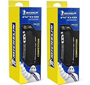 2本セット MICHELIN (ミシュラン) Pro4 Service Course V2 (プロ4 サービスコースV2) クリンチャータイヤ ロード (ブラック, 700×25c)