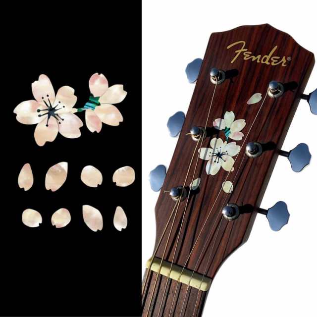 ギターのヘッドや ピックガードに インレイステッカー 桜の通販