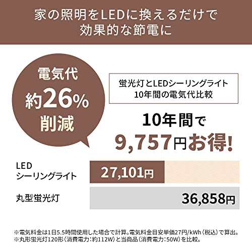 節電対策】 アイリスオーヤマ シーリングライト 14畳 LED 5800lm 調光