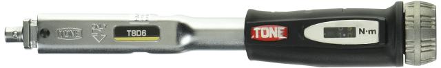トネ(TONE) プレセット形トルクレンチ(ダイレクトセット・差替式) T8D6 φ8mm ブラック 6N・m