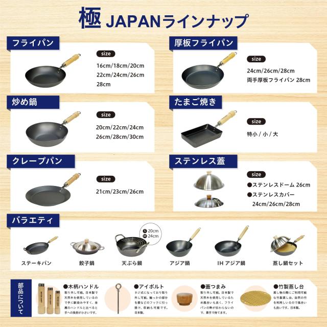 リバーライト 鉄 フライパン 極 ジャパン 28cm IH対応 日本製 中華鍋_4