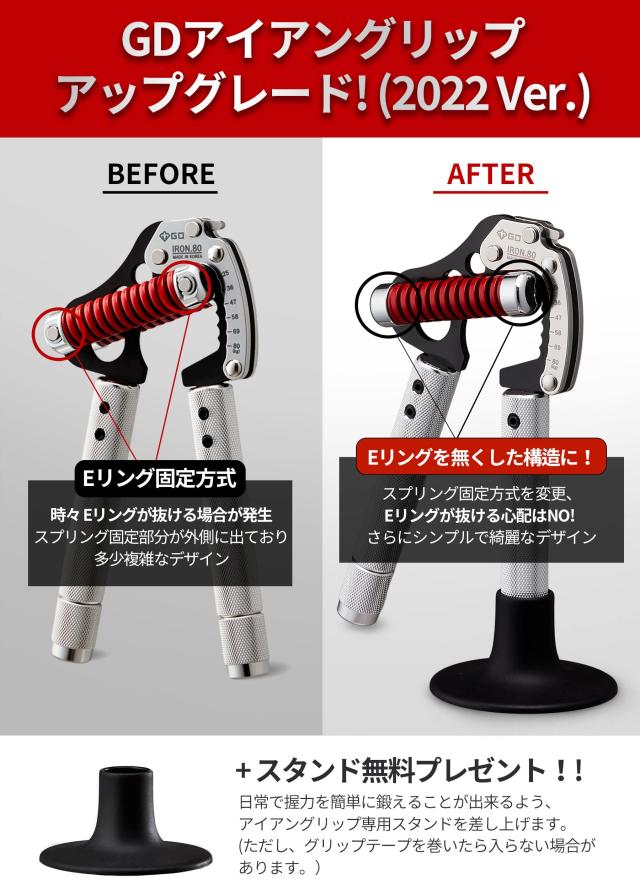 GD IRON GRIP 80 ハンドグリップ 負荷調整とグリップ幅調整可能 Amazon | (GD) IRON GRIP 80 Light ハンドグリップ (25~80kg