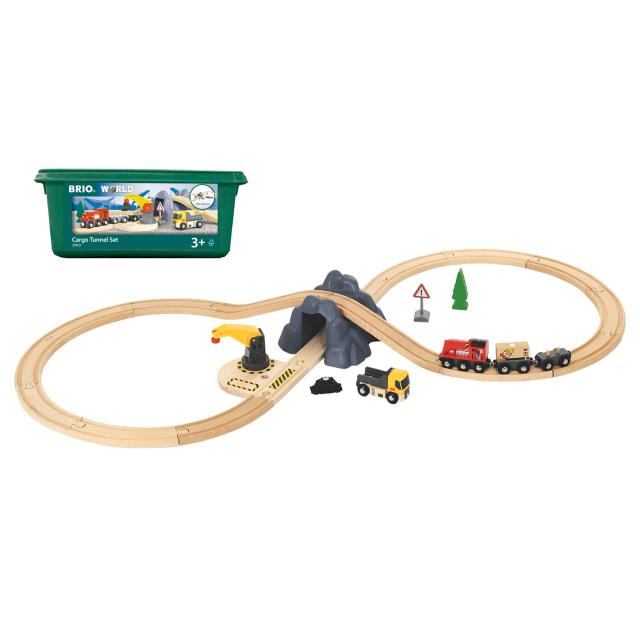BRIO WORLD (ブリオ ワールド)カーゴトンネル8字セット全26ピース 33913 対象年齢 3歳~ (電動車両 電車 おもちゃ 木製 レール)の通販は 6,075円