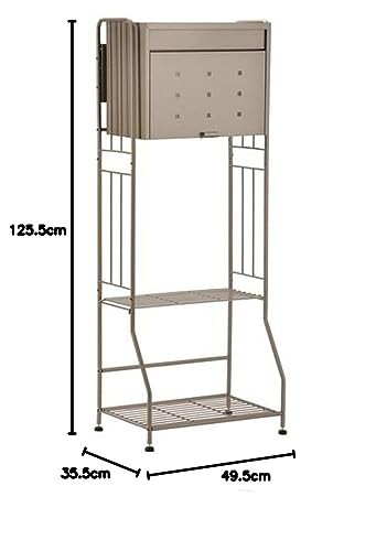 グリーンライフ 大型郵便ポストスタンドセット OPS02MDFH70(TGY)の通販