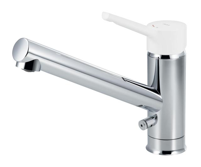 LIXIL(リクシル) INAX キッチン用 壁付 シングルレバー混合水栓 エコハンドル アップ吐水220mm 上向吐水パイプ 凍結防止水抜き仕様 R LIXIL リクシル シングルレバー混合栓 RSF-861 LIXIL(リクシル) INAX