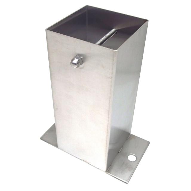 KGY ステンレス柱受ボルト式 胴長120角 シルバー 日本製 HH7-120BRKの通販は