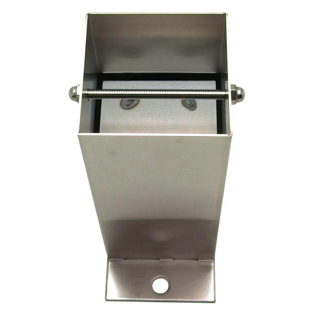 KGY ステンレス柱受ボルト式 胴長120角 シルバー 日本製 HH7-120BRKの通販は