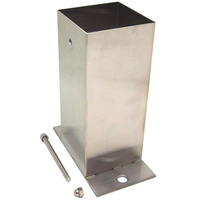 KGY ステンレス柱受ボルト式 胴長120角 シルバー 日本製 HH7-120BRKの通販は
