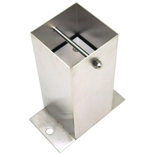 KGY ステンレス柱受ボルト式 胴長120角 シルバー 日本製 HH7-120BRKの通販は