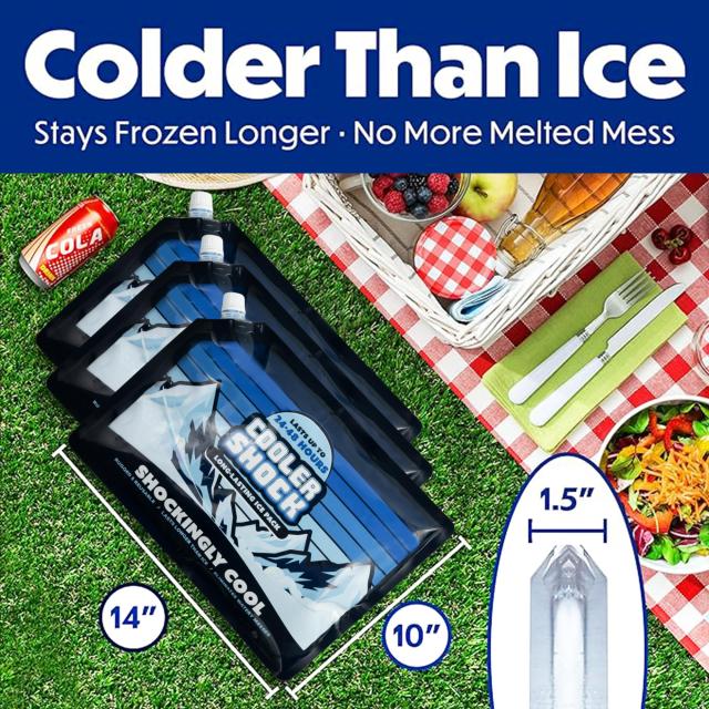 クーラーショック 保冷剤 3個セット Lサイズ 繰り返し使用可-7.8℃を