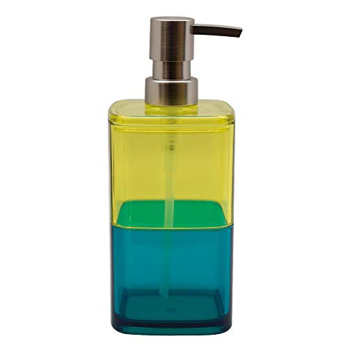 ビッテ コロレ ソープディスペンサー L (グリーン×ブルー) コンディショナー 液体 石鹸 洗剤 詰め替え リフィル