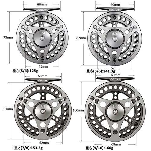 Goture(ゴチュール) フライリール ヘチ釣りリール 軽量アルミ製 耐食性