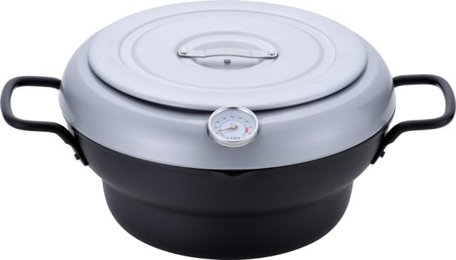 和平フレイズ 油ハネ防止 鉄 天ぷら鍋 24cm 蓋付 温度計付 IH対応 ガス 揚げ鍋 揚げ物 鍋 天麩羅 油切り 日本製 天房庵 TM-9865の通販は