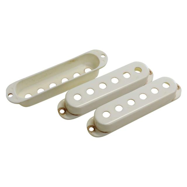 SCUD Master Relic Collection STタイプピックアップカバー 50sスタイル 3個セット ホワイト/レリック仕様 MRC-STPC50W-SET