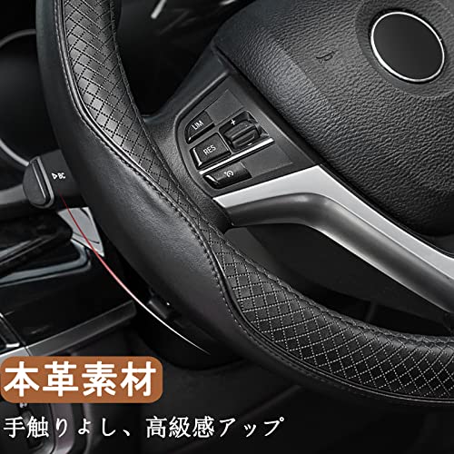 ZATOOTO ハンドルカバー 軽自動車 本革 Sサイズ 手触りよし 厚め 