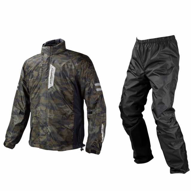 [KOMINE] バイク用 ブレスターレインウェアフィアート RK-539 755 雨具 カッパ 防水 03-539 メンズ KOMINE Camo Sの通販は 9,613円