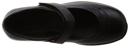 スポルス スニーカー 日本製 撥水 本革 マジック 4E 22~25cm レディース SP5630 ブラック 22.0cm