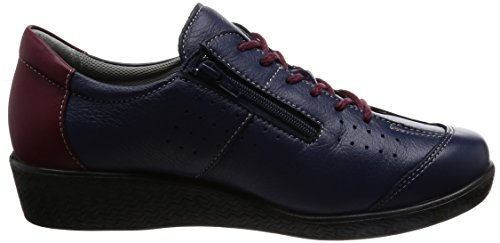 スポルス スニーカー 日本製 撥水 本革 4E ファスナー付 22~25cm レディース SP2401 ネイビーC 22.0cm