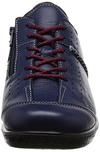 スポルス スニーカー 日本製 撥水 本革 4E ファスナー付 22~25cm レディース SP2401 ネイビーC 23.0cm