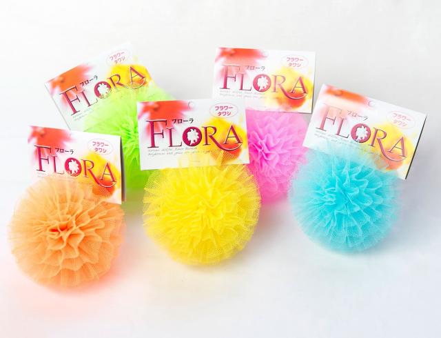 FLORA(フローラ) フラワータワシ食器用スポンジ (６個, カラーおまかせで