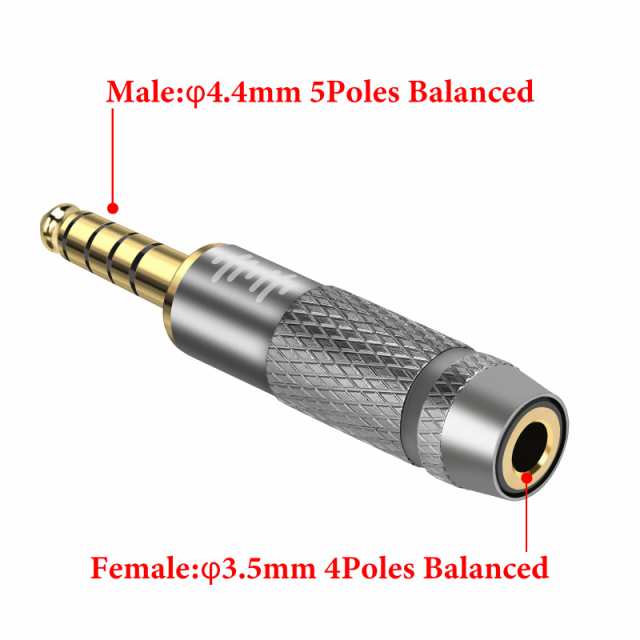 Geekria Apollo 変換プラグ 4.4mm(オス)5極 3.5mm (メス)4極 Geekria Apollo 変換プラグ 4.4mm(オス)5極 3.5mm (メス)4極