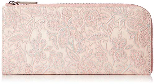 アルカン Lファスナー長財布 クレア ピンク