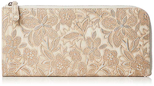 アルカンレディース レザー Lファスナー長財布 クレア ベージュ