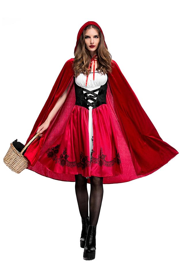 JUNDOMECY ハロウィン コスプレ 赤ずきん風 豪華 綺麗 赤ずきん