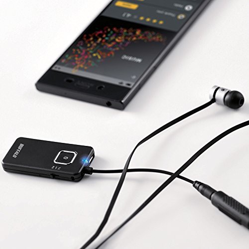 BUFFALO Bluetoothオーディオトランスミッター＆レシーバー 低遅延対応 BSHSBTR500BKの通販は