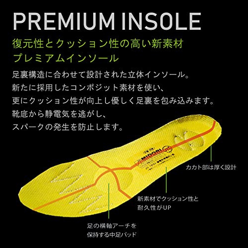 ミドリ安全 安全靴 短靴 プレミアムコンフォート PRM210 静電 ホワイト 28.0cm