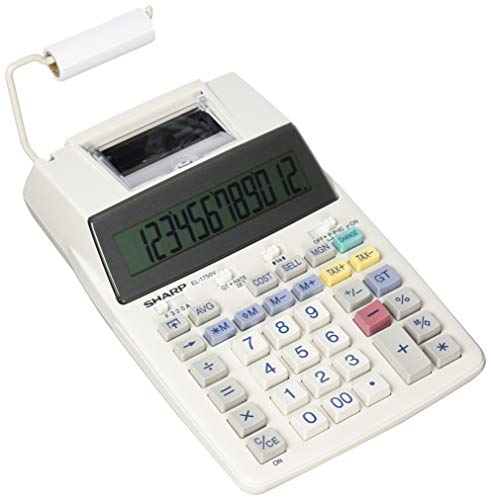 シャープ プリンタ電卓 セミデスクタイプ 12桁 EL-1750Vの通販は