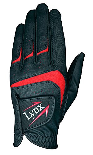 LYNX(リンクス) ゴルフグローブ LYNX 耐摩耗ゴルフグローブ メンズ LXGL-7664 ブラック S