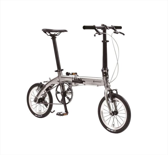 RENAULT(ルノー) PLATINUM LIGHT6 プラチナライト6 シルバー 超軽量6.8kg 超小型 14インチ アルミバテッド(段付)フレーム 折りたたみ自転