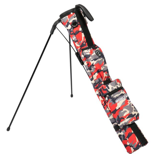 セルフスタンドクラブケース 超軽量 980g 全17色 大容量 フード・ポケット付 初心者 WE-SSCC01-7 迷彩レッド WORLD EAGLEの通販は