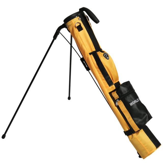 セルフスタンドクラブケース 超軽量 980ｇ 全17色 大容量 フード・ポケット付 初心者 WE-SSCC01-7 イエ ロー WORLD EAGLEの通販はその他のスポーツ