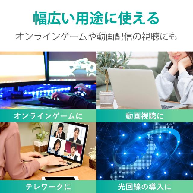 エレコム LANケーブル CAT6A 50m 爪折れ防止コネクタ cat6a対応 やわらか ブルー LD-GPAYC/BU50_4