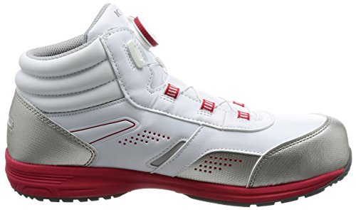 イグニオ セーフティシューズ(安全靴) JSAA A種認定 ミドルタイプ TGFダイヤル式 IGS1058TGF ホワイト 25 cm 3.5E