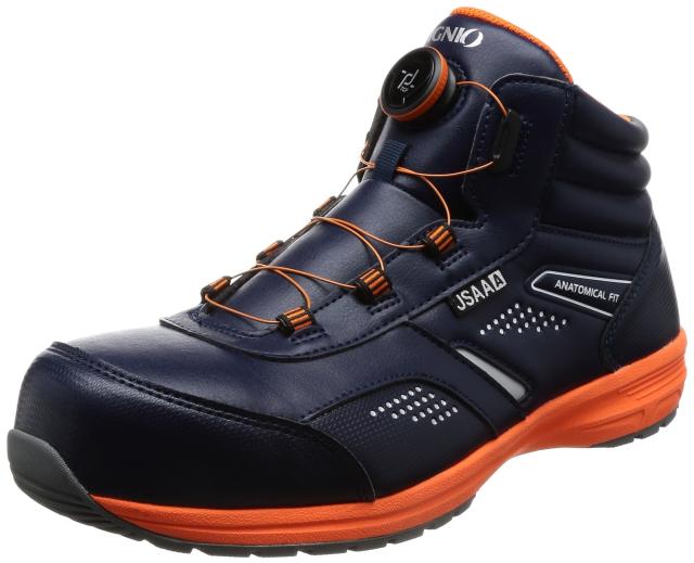 イグニオ セーフティシューズ(安全靴) JSAA A種認定 ミドルタイプ TGFダイヤル式 IGS1058TGF ネイビー 30 cm 3.5Eの通販は