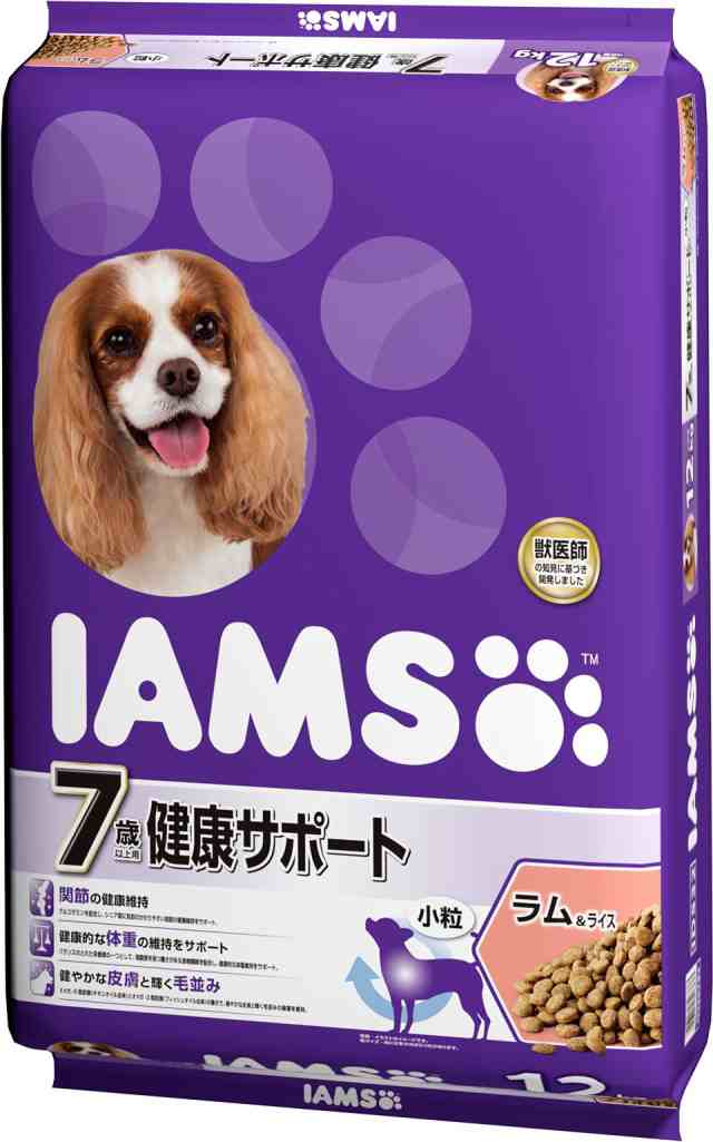 アイムス (IAMS) ドッグフード 7歳以上用 健康サポート 小粒 ラム＆ライス 12キログラム (x 1)