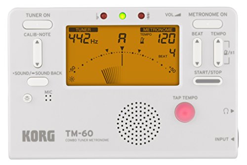 KORG(コルグ) チューナー メトロノーム 同時に使える TM-60 WH ホワイト 吹奏楽 ブラスバンド オーケストラ 個人練習 コンパクト 持ち運の通販は 7,770円