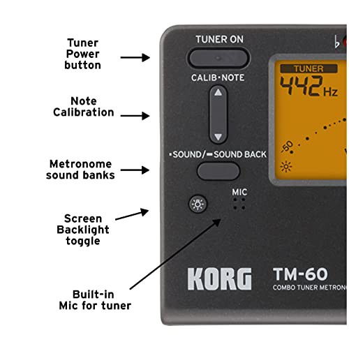 KORG(コルグ) チューナー メトロノーム 同時に使える TM-60 BK