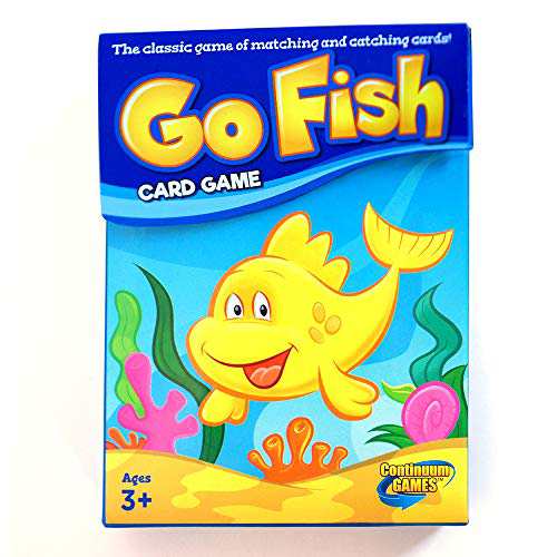 Continuum Games Go Fish クラシックカードゲーム 3歳以上の子供向け ブルー