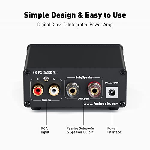 Amazon.co.jp: Fosi Audio M04 100Wサブウーファーアンプ ミニ