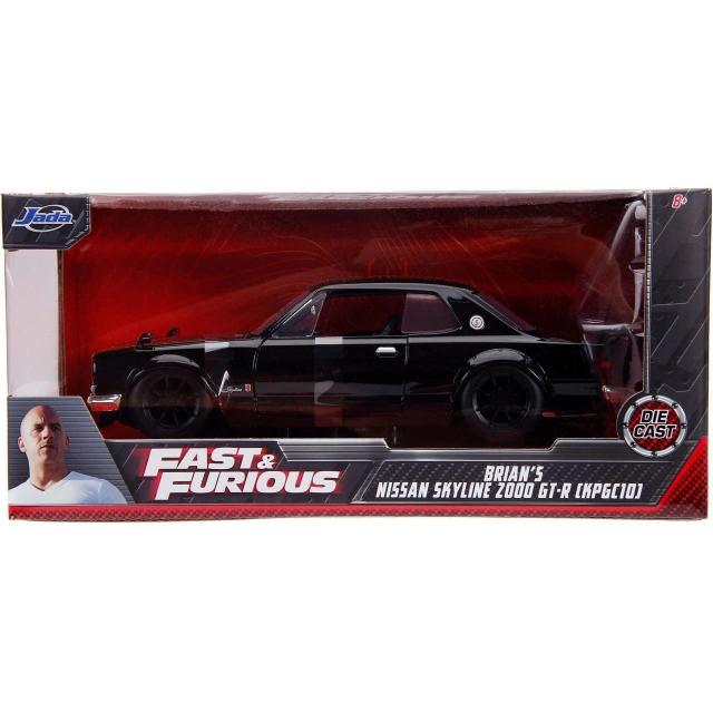JADATOYS 1:24ワイルドスピードダイキャストカー BRIAN’S NISSAN SKYLINE 2000 GT-R ミニカー ブラックの通販は 5,634円